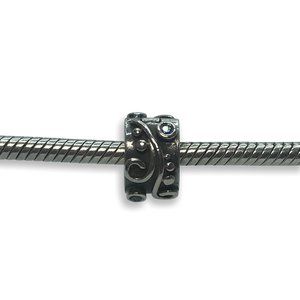 Pandora Swirl Silver & Blue CZ Clip